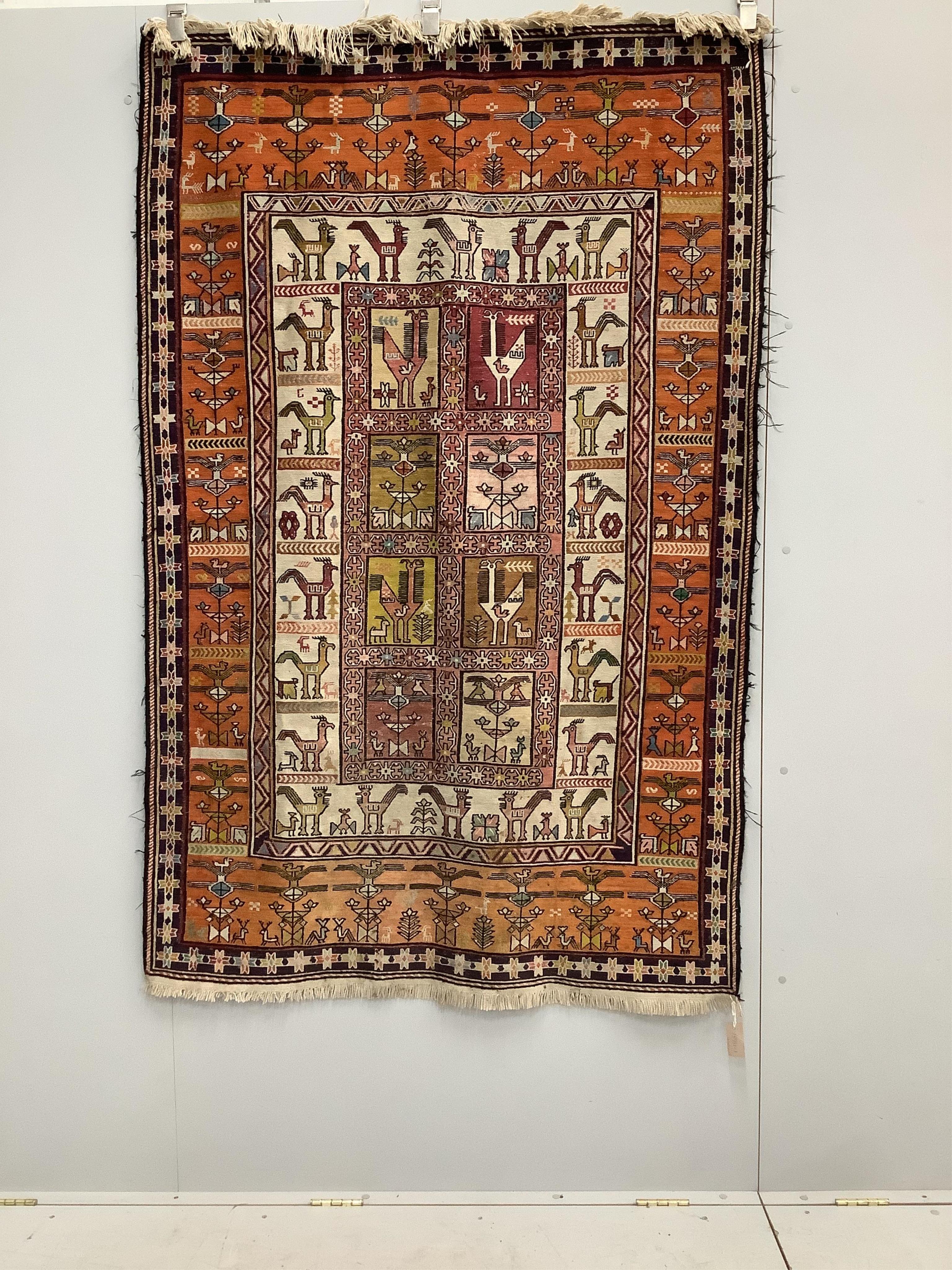 An Afghan rug, 190 x 122cm. Condition - fair